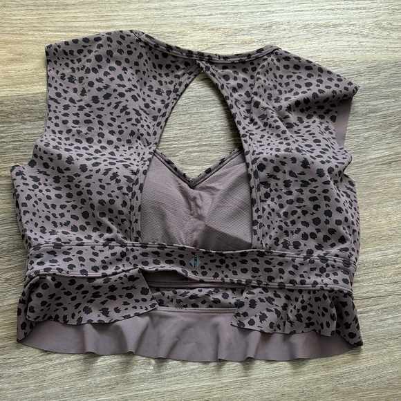 Tavi Brown Leopard Print Sports Bra Top - Picture 3 of 5